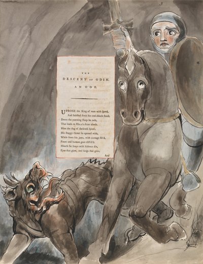 Le poesie di Thomas Gray, Design 79, La discesa di Odino da William Blake
